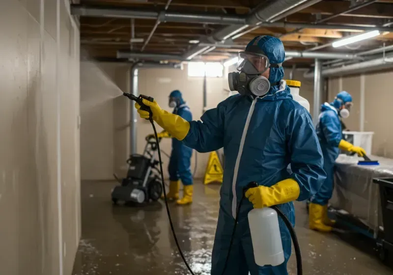 Basement Sanitization and Antimicrobial Treatment process in Richwood, TX